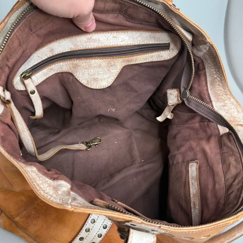 Bed Stu Tan Leather Tote with Studded Accents - Picture 8 of 16